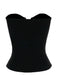 Black 1980s Punk Studded Corset Top