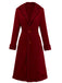 1930s Solid Lapel Button Suedette Mid-Length Coat