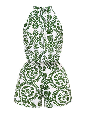 1970s Boho Irregular Print Romper