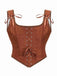 1980s Suede Bow Lace-Up Corset