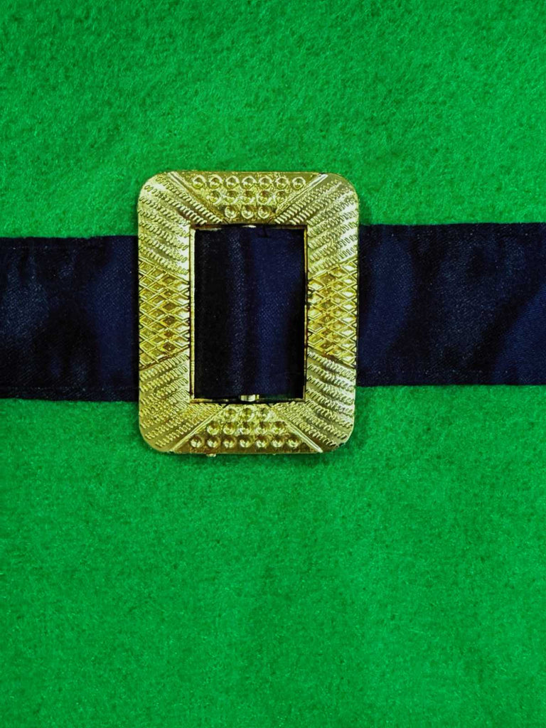 Green 1970s Christmas Elf Apron Costume Set