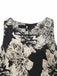 Black 1950s Jacquard Floral Dress With Belt
