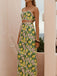 2PCS 1960s Lace Lemon Slip Top & Maxi Skirt