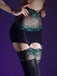 Halloween Lace Splice Bodycon Suspender Stockings