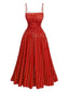 1950s Lace Paneled Polka Dot Dress