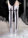 Halloween Cross Print Thigh High Stockings