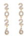 Rhinestone 2026 Colorful New Year's Drop Dangle Earrings
