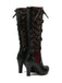 Vintage Punk Lace-Up Lace High Heel Boots