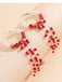 Gothic Blood Pearl Tassel Earrings