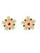 Vintage Christmas Snowflake Rhinestone Earrings