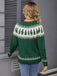 Green 1980s Christmas Tree Fair Isle Sweater