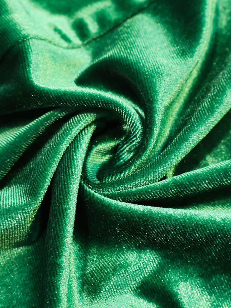 Green 1930s Shrek Medieval Style Embroidered Dress