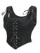 1980s Suede Bow Lace-Up Corset