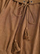 [Plus Size] 1970s Boho Tie Tassel Hem Ruffle Ribbed Dress