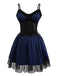 Dark Blue 1960s Police Halloween Cosplay Dress