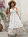 [Plus Size] 1940s Floral Boho Style Spaghetti Strap Dress
