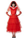 Red 1950s Halloween Ghost Bride Dots Dress Set