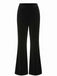 1940s Velvet High-Waist Solid Flare Pants
