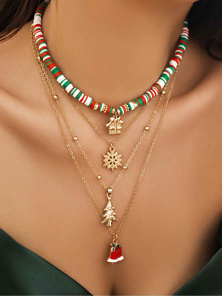Vintage Christmas Layer Necklace Set