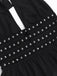 Black 1980s Punk Rhinestone Halter Top