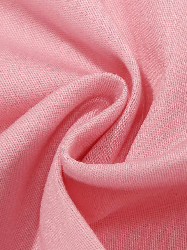 1950s Sailor Collar Bow-Tie Solid Sleeveless Dress