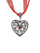 Vintage Ribbon Heart Flower Necklace