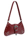 Burgundy Saddle Punk Vintage Bag
