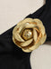 Black 1980s 3D Rose Hollow Halter Jumpsuit