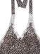 1960s Leopard Print Lace Trim Halter Nightgown