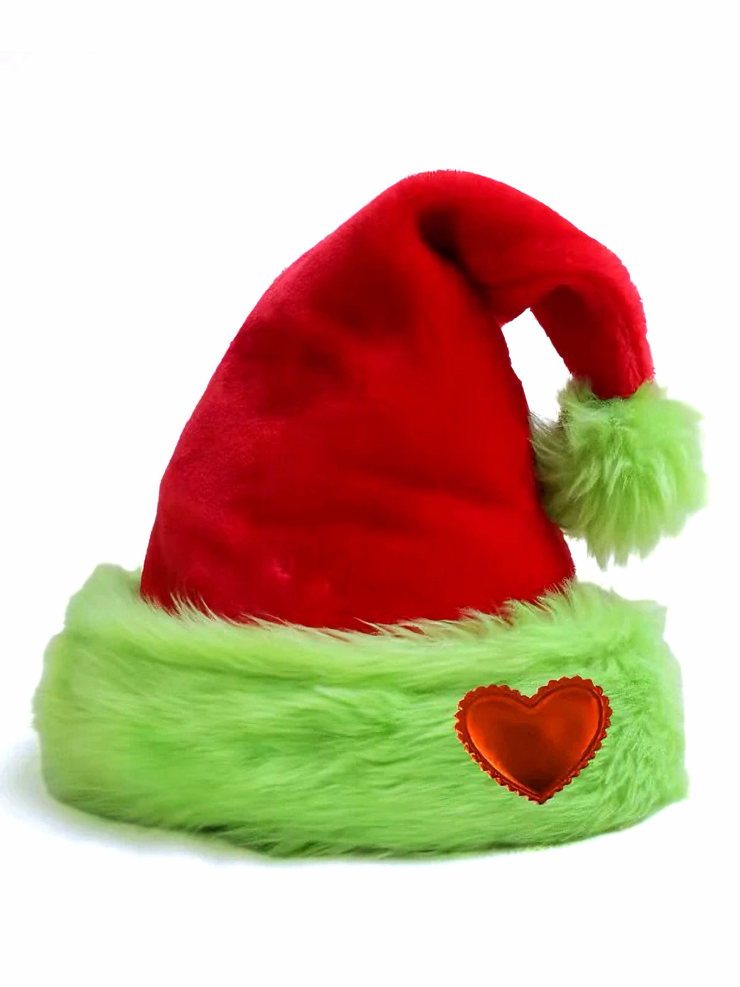 Christmas Light Grinch Green Fur Christmas Hat | Retro Stage