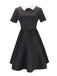 Black & White 1940s Shirt Collar Wednesday's Dress