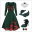 1950s Sweetheart Plaid Patchwork Dress