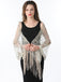 1920s Tassel Sequined Mesh Cape