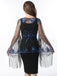 1920s Tassel Sequined Mesh Cape