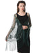 1920s Tassel Sequined Mesh Cape