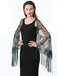 1920s Tassel Sequined Mesh Cape