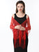 1920s Tassel Sequined Mesh Cape