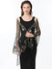 1920s Tassel Sequined Mesh Cape