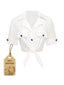 [Pre-Sale] White 1960s Button Pure Cotton Blouse