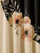 1950s Lace Butterfly Floral Colorblock Dress