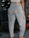 1970s Halloween Glowing Pumpkin Ghost Pajama Pants