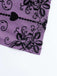 Purple 1930s Rose Flocked Neo-Chinese Dress