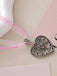 Vintage Ribbon Heart Flower Necklace