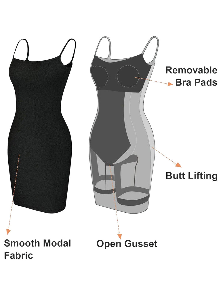 1980s Stretchy Bodycon Dress with Built-In Shapewear