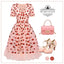 Pink 1950s Lace Strawberry Swing Dress