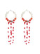 Gothic Blood Pearl Tassel Earrings