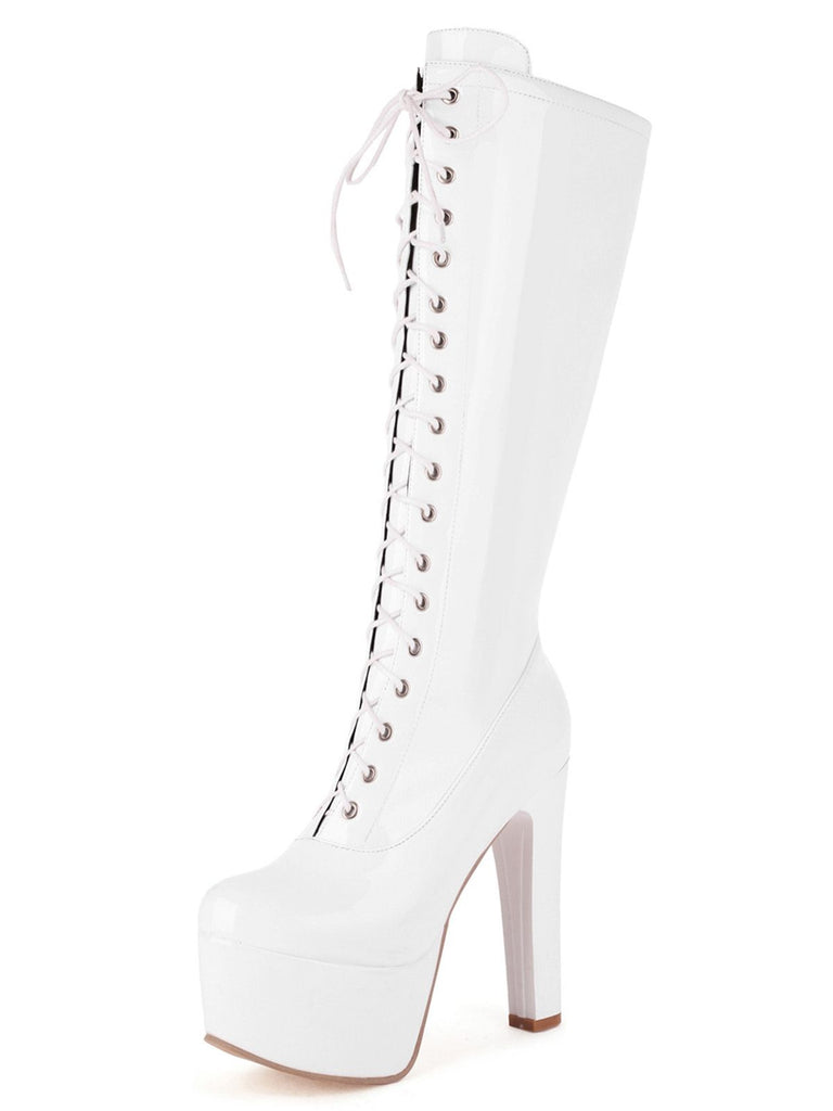 Patent Leather Sky-High Stiletto Boots