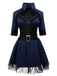 Dark Blue 1960s Police Halloween Cosplay Dress