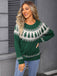Green 1980s Christmas Tree Fair Isle Sweater