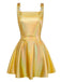 1970s Metallic Holographic Suspender Dress